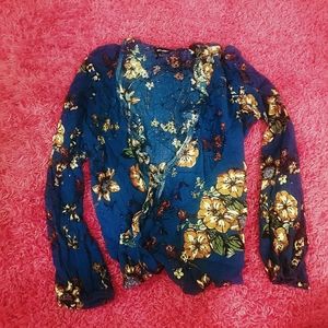 Womens Floral Blouse Medium